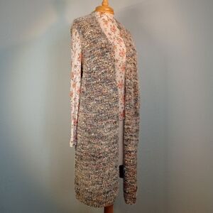 Peach Melange Ribbon-weave Longline Vest from Cato